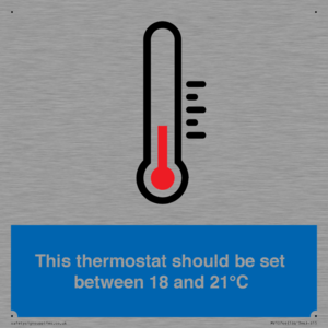 This thermostat should be set between 18 and 21°C